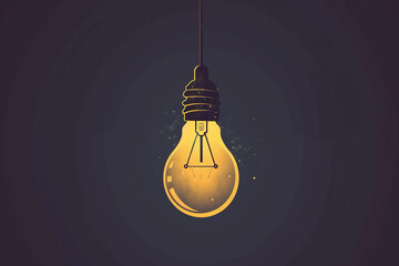 Beautiful and unique light bulb logo. - obrazy, fototapety, plakaty