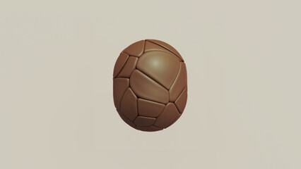 Chocolate capsule fragments brown soft rounded dark cocoa block gourmet 3d illustration render digital rendering