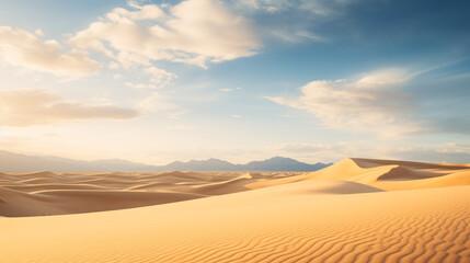 Fototapeta na wymiar A desert landscape showcasing negative space.