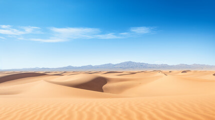 Fototapeta na wymiar A desert landscape showcasing negative space.