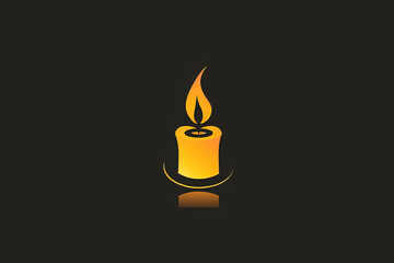 Elegant and unique candle logo.