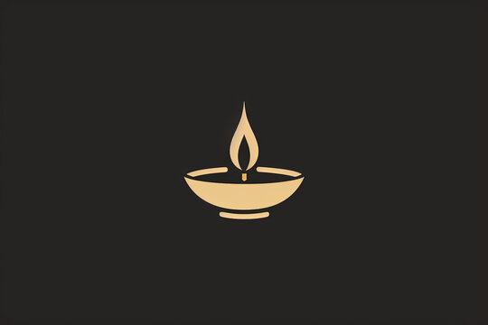 Elegant and unique candle logo.