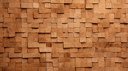 Cork wall tiles background