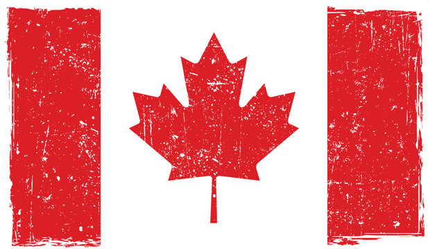 canadian flag waving in wind On Wooden Texture High Quality PNG 