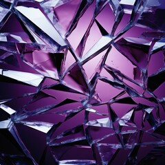  a close up of a purple and black background with many pieces of glass on the bottom and bottom of the image.