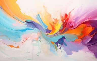 A visual representation of joy through a burst of lively, abstract colors.