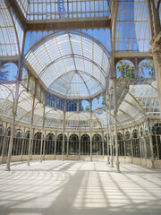 Palacio de Cristal en el Parque del Retiro, Madrid, España. Madrid Crystal Palace