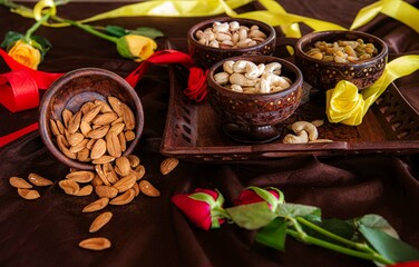 nuts and dried fruit, assorted dry fruit, Mixed nuts and dried fruits, Dried fruits and assorted...
