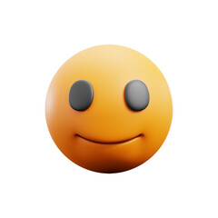 Fototapeta premium 3d Slightly Smiling Face
