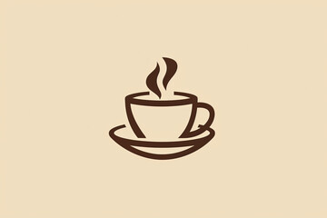 Elegant and unique coffee cup logo.