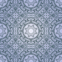 Seamless floral background with arabesque pattern Decorative mandala. For print, poster, cover, brochure, flyer, banner. vector