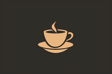 Obraz premium Elegant and unique coffee cup logo.