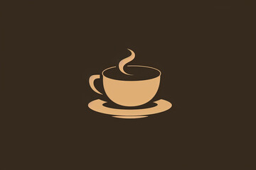 Obraz premium Elegant and unique coffee cup logo.