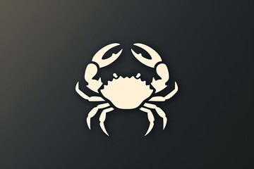 Elegant and unique crab logo.