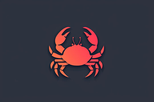 Elegant and unique crab logo.