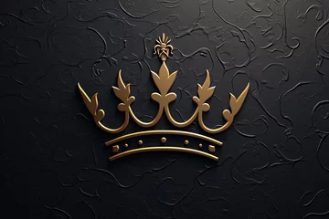 Fotobehang Elegant and unique crown logo. © Vladislav