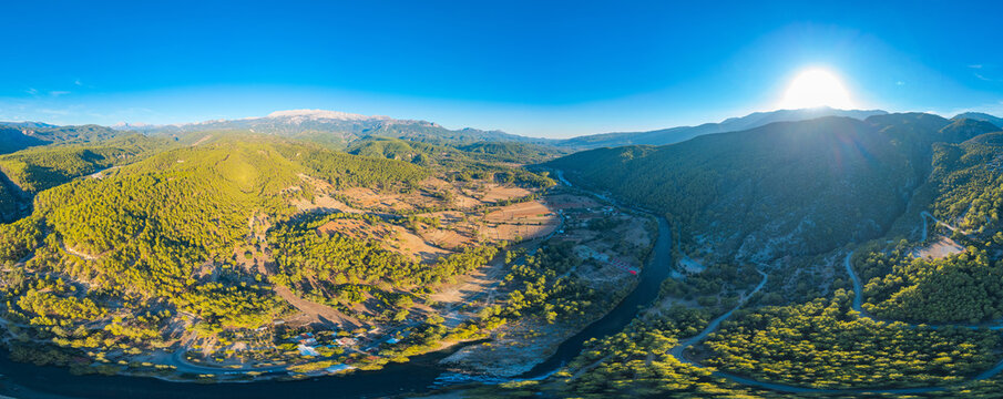 Landscape Tazi Canyon in Manavgat, Antalya, Turkey Aerial top view