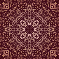Seamless pattern with gradiently mandala. for textile, fabric, wallpaper, wrapping, gift wrap, paper, packaging. Vector