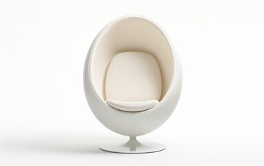 Egg Chair, Modern white egg chair.