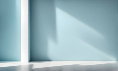 A light background with shadows on the wall for product presentations