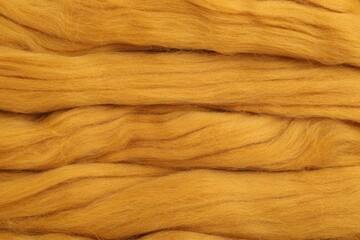 Orange felting wool as background, closeup view