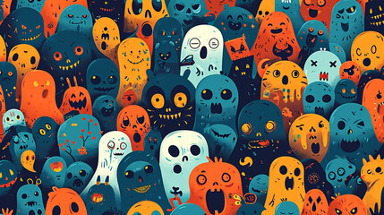 seamless pattern with ladybirds