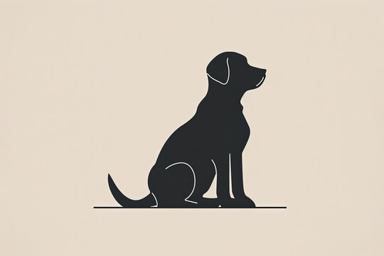 Elegant and unique dog logo.