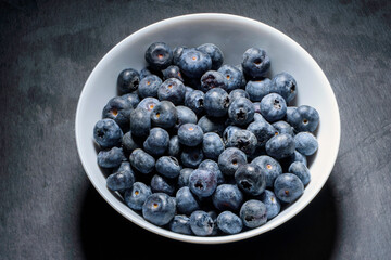 blueberries on a table