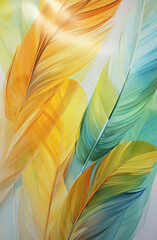 Colorful feathers, chicken feathers background texture