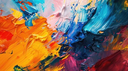 Colorful abstract background wallpaper, Modern motif visual art, Mixtures of oil paint