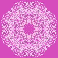 Circular pattern in form of mandala for Henna, Mehndi, tattoo, decoration. vector illustration.