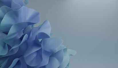 Abstract modern flower or fabric background 3D render illustration