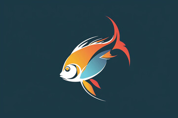 Elegant and unique fish logo.
