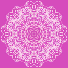 Luxury pattern on a color background. Vector mandala template.