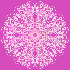 Simple mandala. Mandala for print, poster, cover, brochure, flyer, banner. vector illustration
