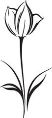 Fototapeta na wymiar simple flower outline illustration