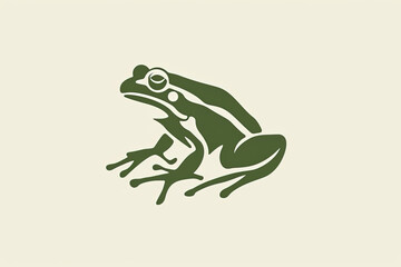 Elegant and unique frog logo.