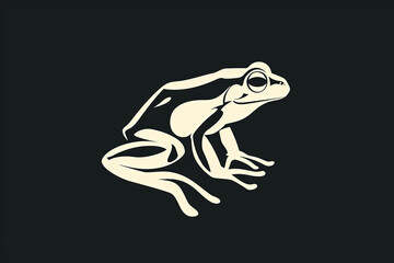 Elegant and unique frog logo.