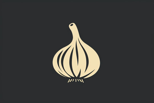 Elegant and unique garlic logo.