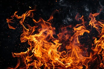 Fototapeta na wymiar abstract fire flame on black background