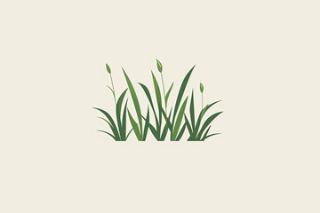 Naklejka premium Elegant and unique grass logo.