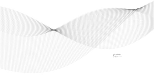 Abstract vector smoke background, wave of flowing circles particles, light grey abstract illustration, smooth and soft design, relaxing image.