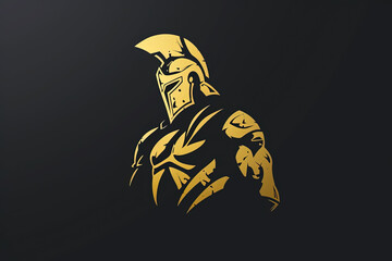 Elegant and unique warrior defender logo. - obrazy, fototapety, plakaty