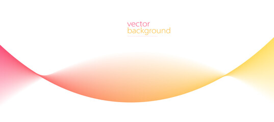 Smooth flow of wavy shape with gradient vector abstract background, red and yellow design curve line energy motion,