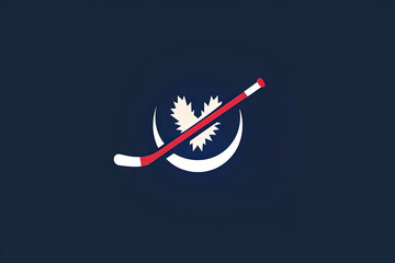 Modern and stylish hockey logo.