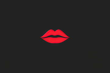 Modern and stylish kiss logo.