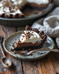 Mississippi's Mud cake. Delicious and healthy cake with dates, cashews and coconut milk. A creamy dessert from America. 