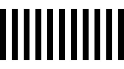 Crosswalk. Top view. Black and white vertical stripes. Vector illustration isolated on white background. Pedestrian crossing icon. Monochrome Pattern
