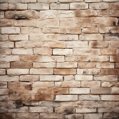 Cream and beige brown brick wall concrete or stone texture background backdrop. - Generative AI