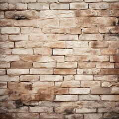 Obraz premium Cream and beige brown brick wall concrete or stone texture background backdrop. - Generative AI